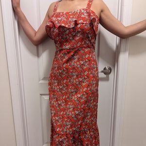 Floral full length summer dress